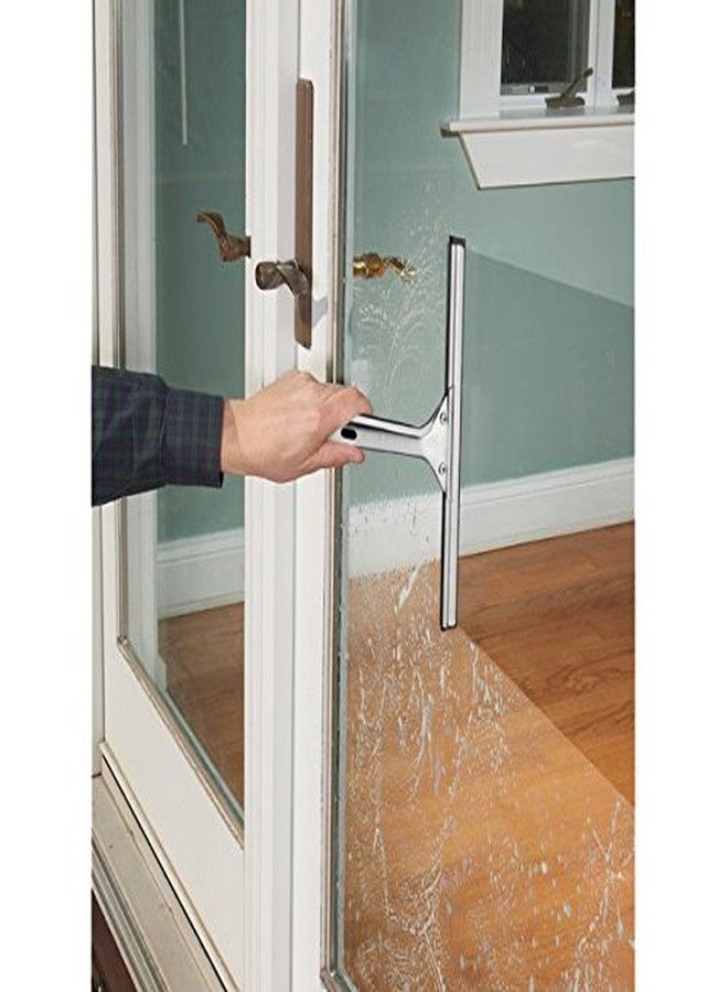 Unger Professional Stainless Steel Heavy-Duty Squeegee, 12", Silver - Image 2