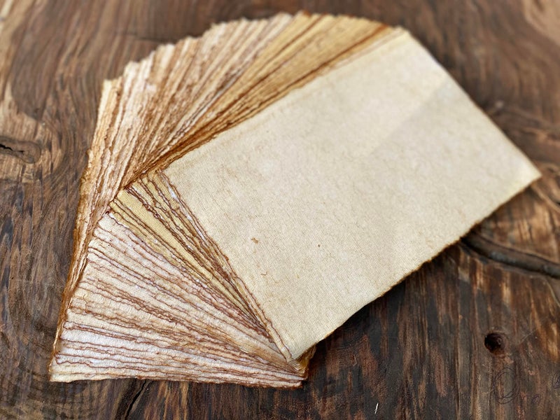 Wanderings Vintage Handmade Deckle Edge Cards - 2"x3.5" - 150 GSM - 50 Pack Blank Cards - Ideal for Place Cards, Name Cards for Table Setting, Thank You Notes, Gift Tags - Image 1