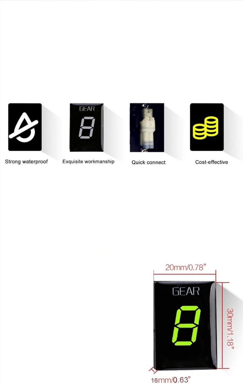 QASULER Digital Gear Display Indicator for VT400 - Image 2