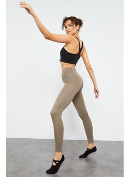 Tommy Life Camel Women's High Waist Stretch Slim Fit Skinny Leg Leggings - 94545  - Image 1