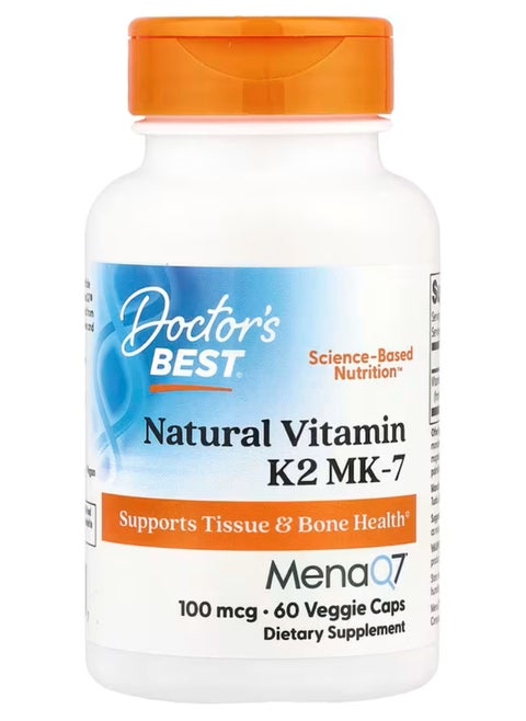 Natural Vitamin K2 MK-7 with MenaQ7 100mcg60VC
