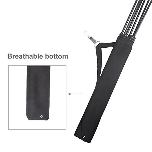 Kratarc Archery 2 Tube Hip Arrow Quiver Waist Hanged Carry Bag with Hook for Shooting (Black) - Image 4