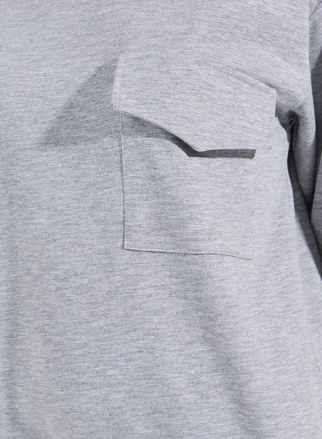 Styli Styli Solid Long Sleeves Pocket Top and Joggers Lounge Set