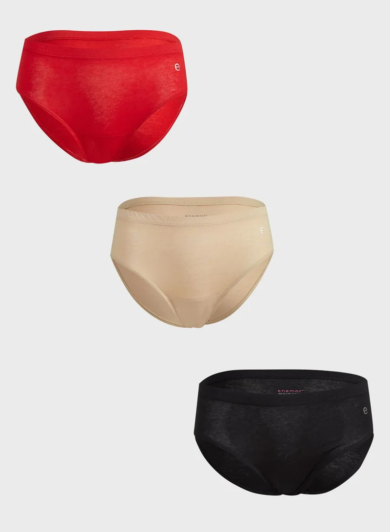 enamor Mid Waist Cotton Panty(Assorted Colors)