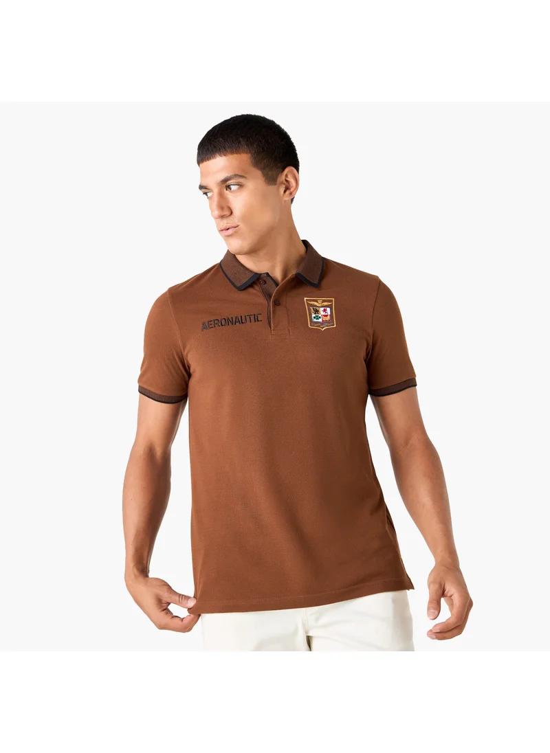 فاف Embroidered Polo T-shirt with Short Sleeves