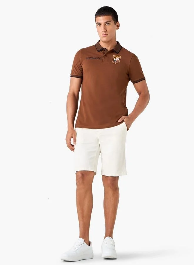 Splash FAV Embroidered Polo T-shirt with Short Sleeves