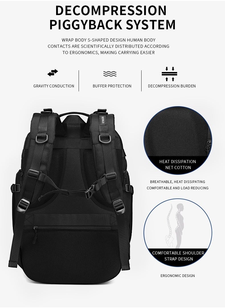 OZUKO - Ozuko Laptop Backpack High Quality Luxury Waterproof Casual Anti Theft 15.6 Inch with Large Capacity (18)L Multi-Function Backpack All in 1 for Work, School, Travel, Fitness, Daypack 45*26*15 cm - Image 1
