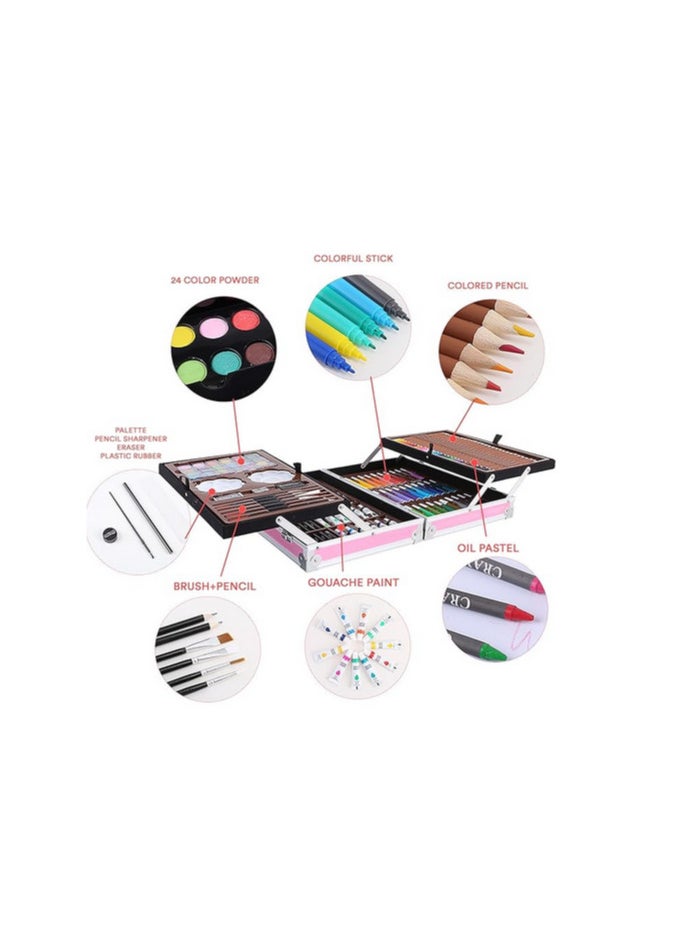 Generic Super Mega Drawing Set Large Plastic Bag Containing 145 Pieces for Drawing in Dry and Liquid Techniques (Pink)  - Image 4