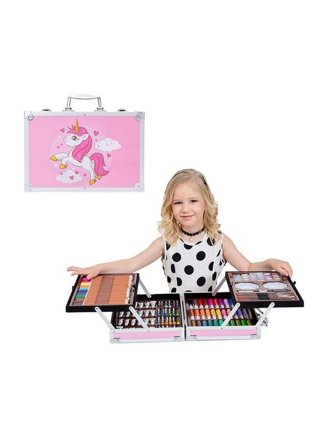 Generic Super Mega Drawing Set Large Plastic Bag Containing 145 Pieces for Drawing in Dry and Liquid Techniques (Pink)  - Image 5