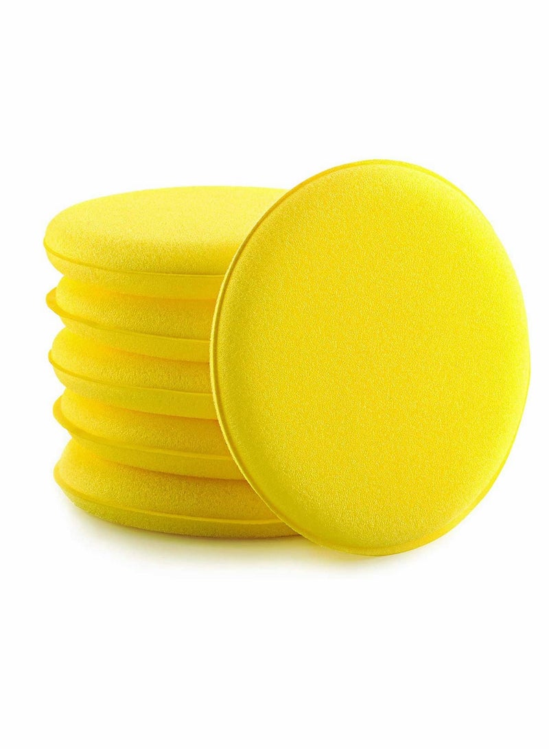 Zikra microfibre hand polishing sponge, 130x25 mm, wax applicator pad for waxes, polishes, paint cleaner, car polish, instead of polishing machine microfibre hand polishing sponge - Image 1