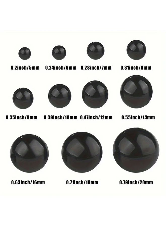 50pcs 8mm Black Plastic Safety Eyes for Crochet Teddy Bears Stuffed Animals Plush Crafts - Image 2