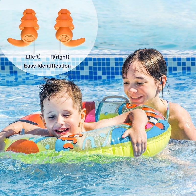 QQJOYCCI Kids Swimming Ear Plugs, 3 Pairs Waterproof Swimming Ear Plugs for Kids, Soft Silicone Reusable Earplugs, Ear Protection for Showering Swimming Bathing for Children 4-12 Years Old - Image 4