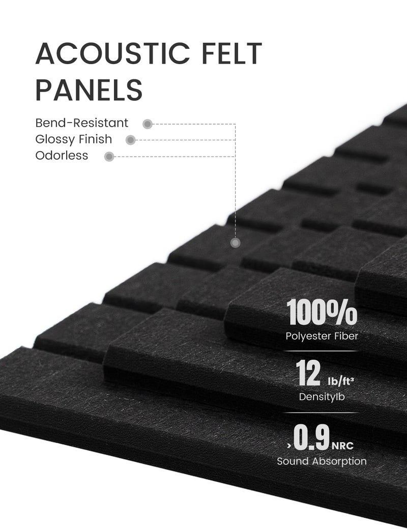 Fluxynara Large Felt Bulletin Board 48" X 36" Large Cork Board Alternative-12 Pack with 70 Safe Removable Adhesive Tabs, Cork Boards for Walls Cork Board for Home Office Classroom Pin Board (Black) - Image 4