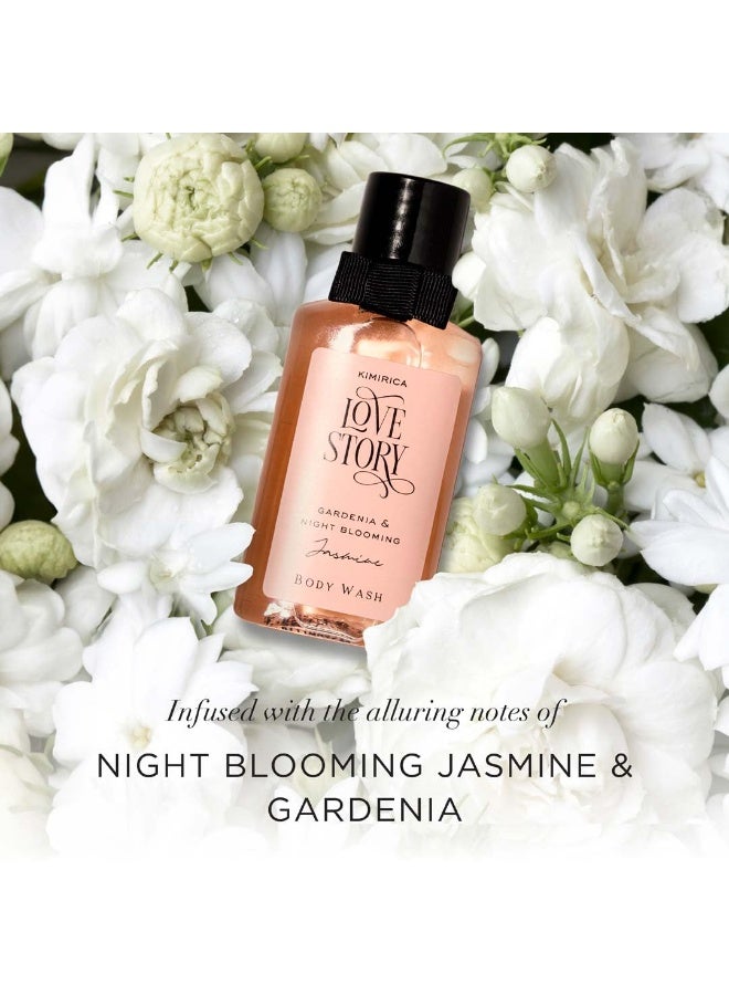 KIMIRICA Love Story Body wash Gentle Exfoliating Shower Gel 50ml | Deep Cleanses Skin | 100% Vegan and Paraben Free (Night Blooming Jasmine & Bergamot). - Image 2