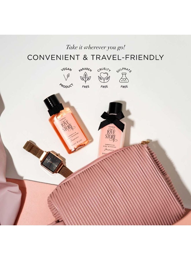 KIMIRICA Love Story Body wash Gentle Exfoliating Shower Gel 50ml | Deep Cleanses Skin | 100% Vegan and Paraben Free (Night Blooming Jasmine & Bergamot). - Image 4