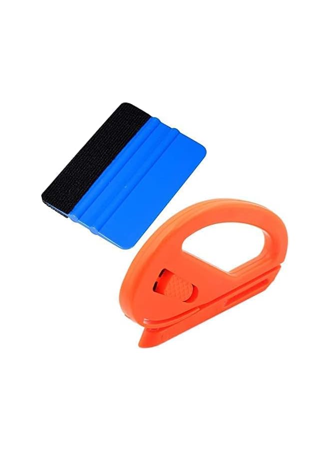 promass Wallpaper Hand Tools Kit, Squeegee, Tape Measure, Vinyl Cutter, Craft Knife with 5 Replacement Blades for Wall Paper Smoothing Bubbles Remove, Suitable for Window Film Wall Sticker Vinyl Film - Image 4