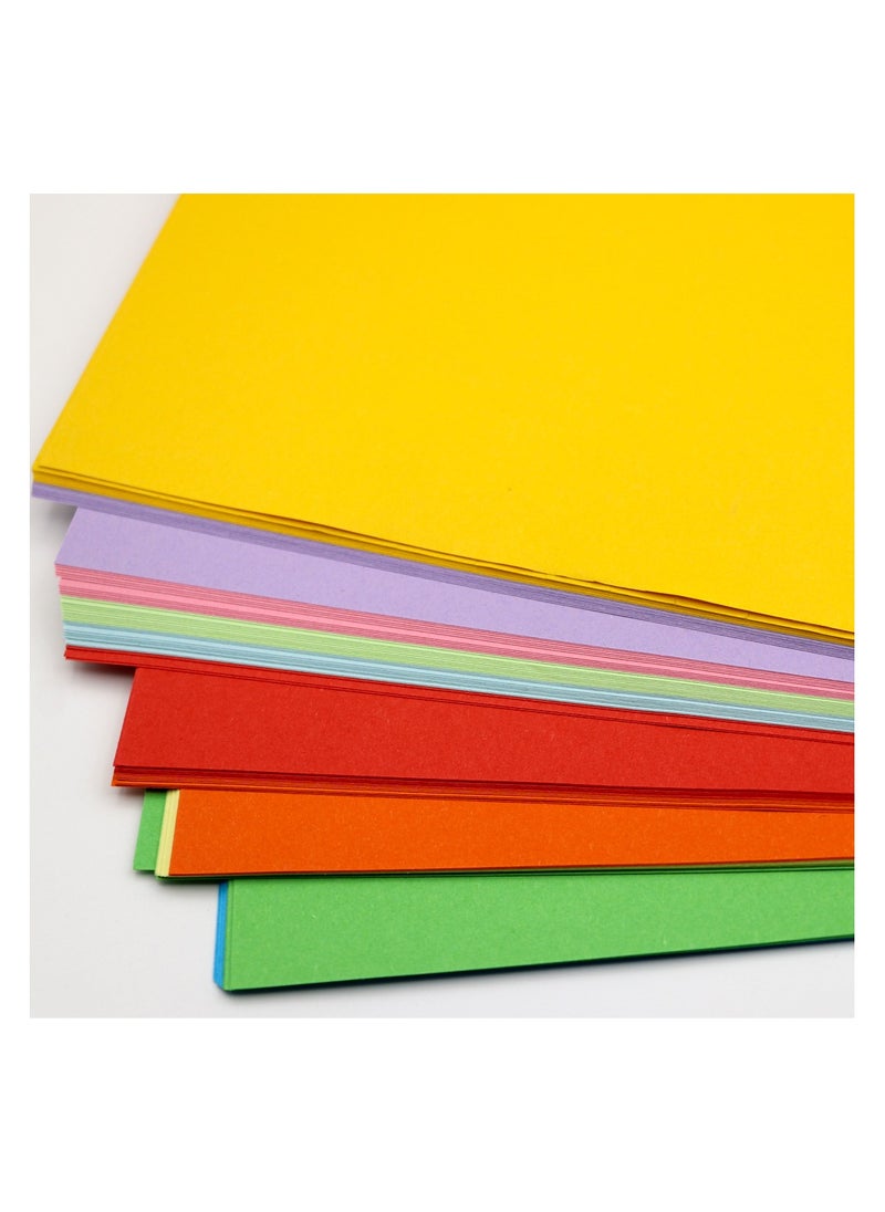 firstnock - Multicolor Paper Bundle A4 100 Sheets | 10 Different Color each 10 Sheets Mix color paper pack - Image 1