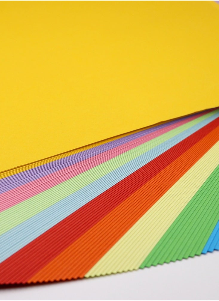 firstnock - Multicolor Paper Bundle A4 100 Sheets | 10 Different Color each 10 Sheets Mix color paper pack - Image 1