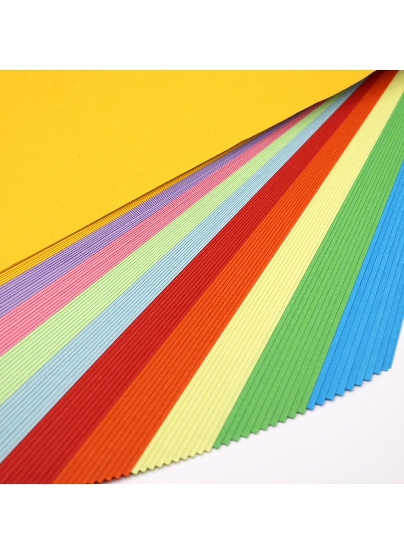 firstnock - Multicolor Paper Bundle A4 100 Sheets | 10 Different Color each 10 Sheets Mix color paper pack - Image 1