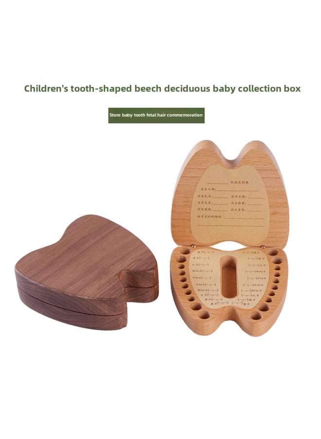 Generic Wooden Children's Teeth Box Creative Boys And Girls Teeth Collection Box Wooden Baby's Teeth Box Memorial Box-Color:Rabbit  - Image 2