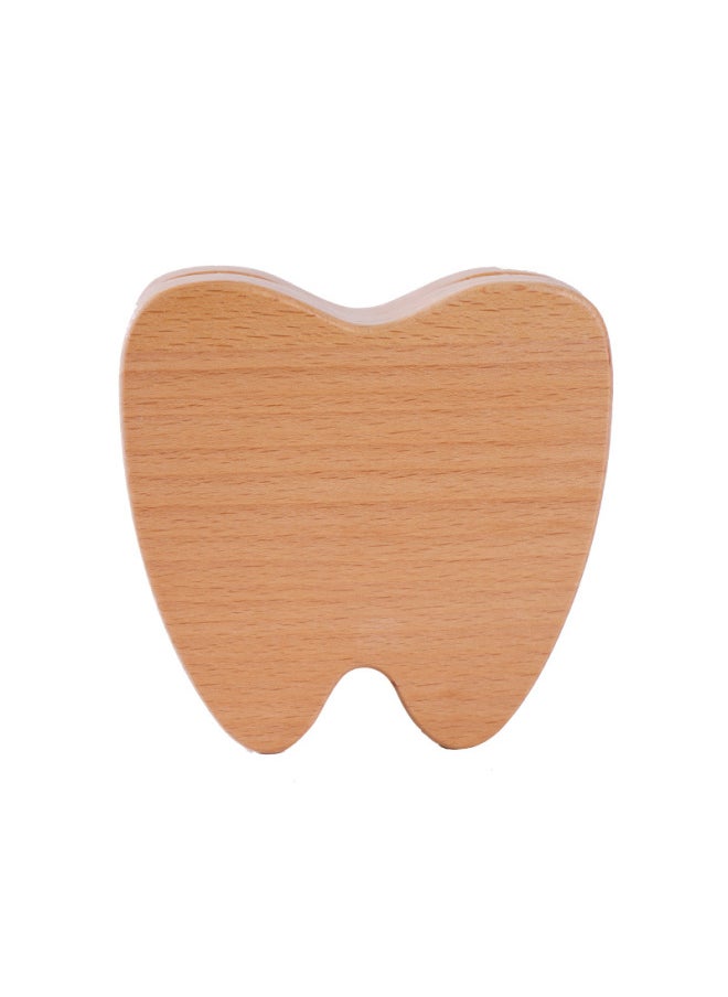 Generic Wooden Children's Teeth Box Creative Boys And Girls Teeth Collection Box Wooden Baby's Teeth Box Memorial Box-Color:Rabbit  - Image 1