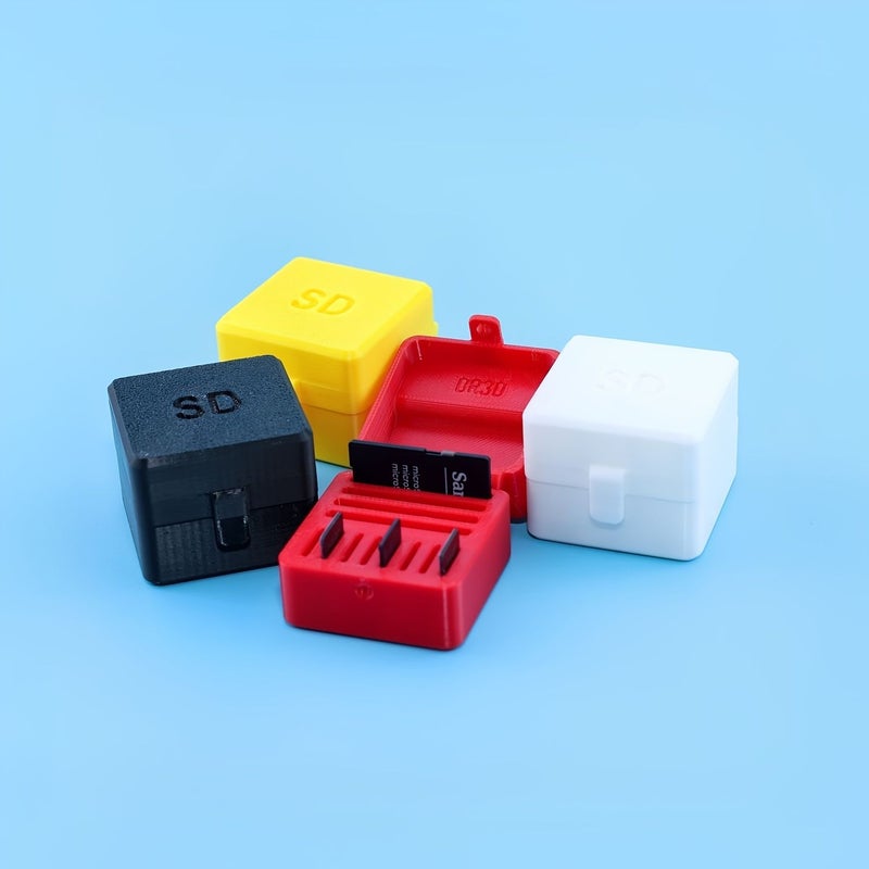 Black Hard Plastic Storage Case For 4 SD Cards And 8 TF Cards - Image 2