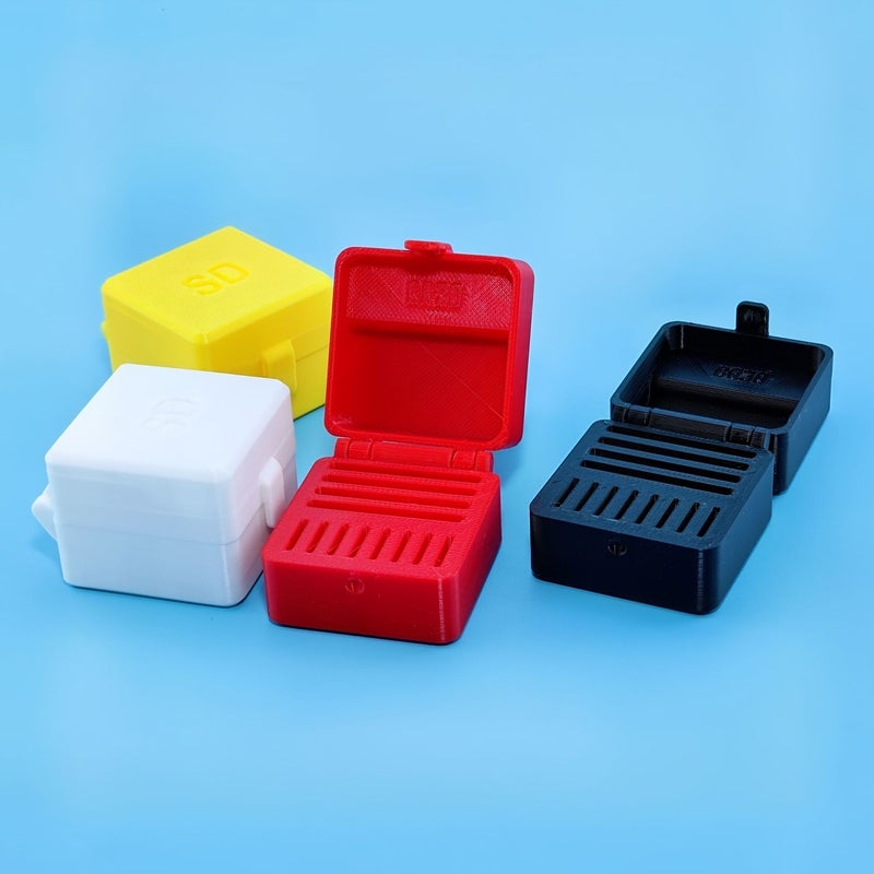Black Hard Plastic Storage Case For 4 SD Cards And 8 TF Cards - Image 4