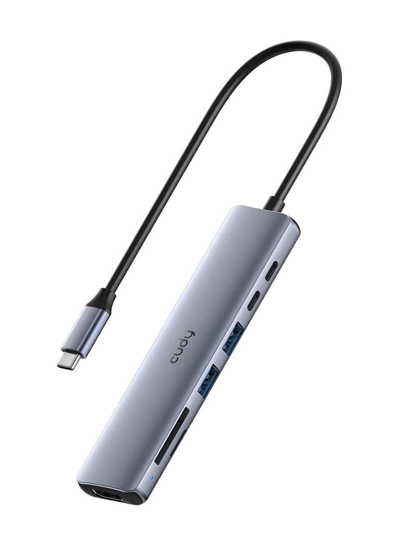 cudy 7-in-1 Type-C Adapter - Gray
