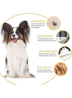 Ceenwes Power Display Dog Clippers Cordless Dog Grooming Kit Professional Horse Clippers Detachable Blade With 4 Comb Guides, Low Noise Pet Clippers Rechargeable Pet Grooming Tools For Dogs Cats Pets  - Image 5