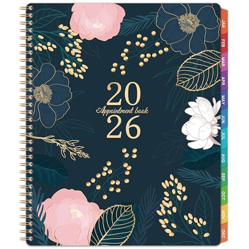 Indeme 2026 Appointment Book - January 2026 - December 2026, Weekly Appointment Book 2026, 9"x11", 2026 Hourly Planner with 30-Minute Interval, Colorful Monthly Tabs, Back Pocket - Image 1