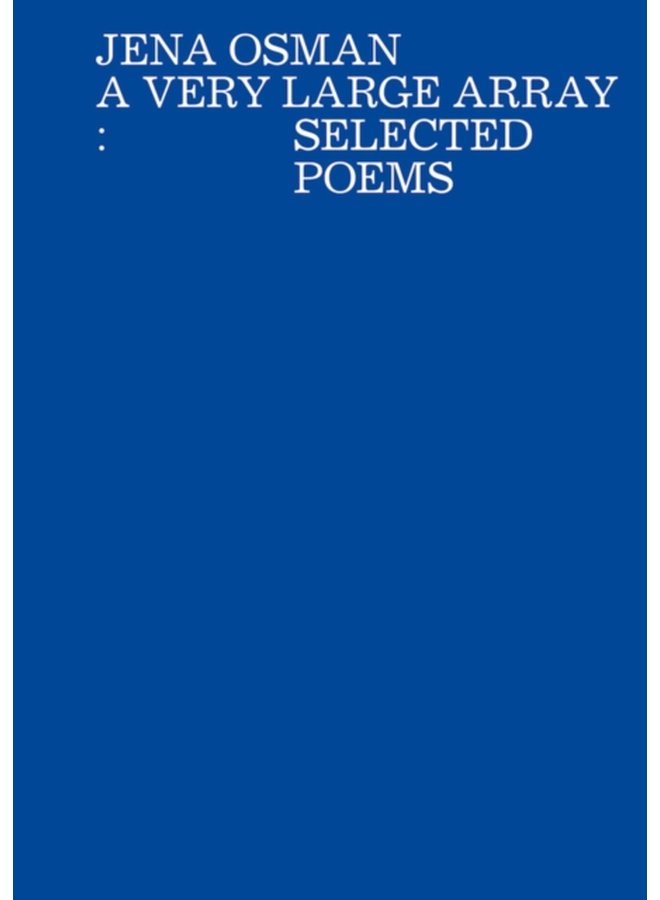 A Very Large Array Selected Poems - Paperback