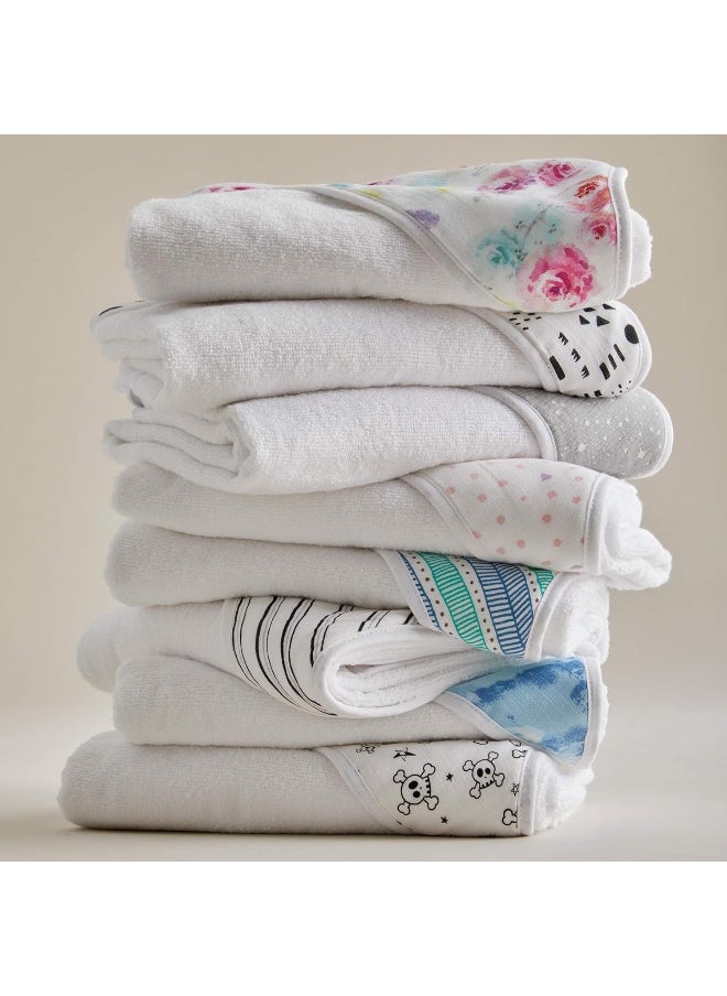 HonestBaby HonestBaby 2-Pack Organic Cotton Hooded Towels, Bright White, One Size  - Image 5