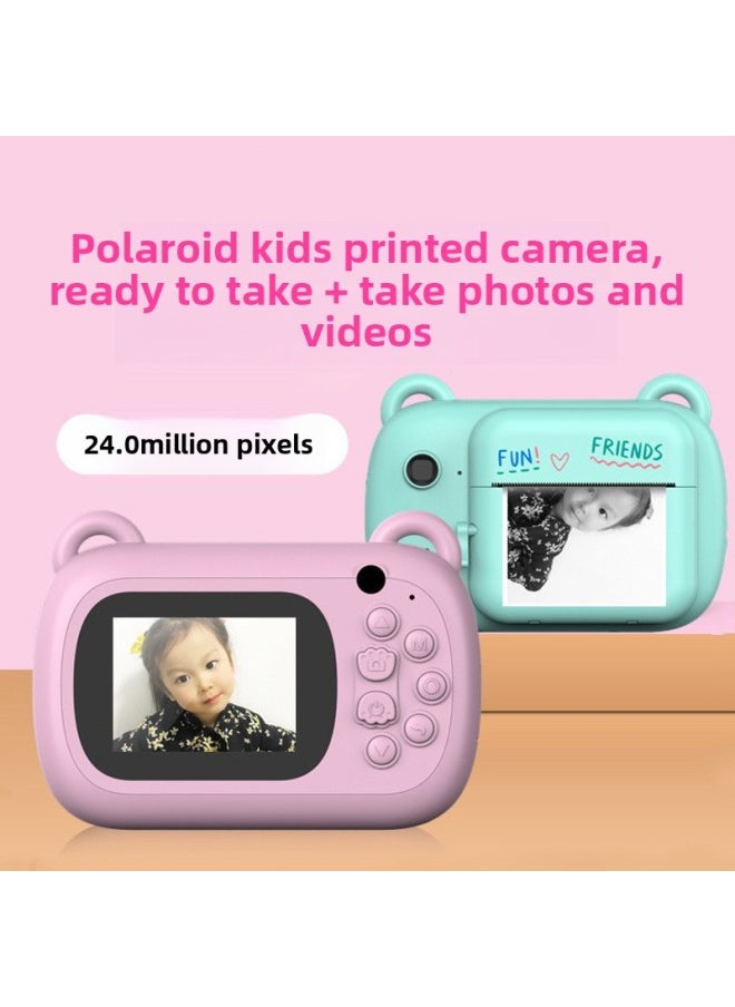 Generic Children's Digital HD Photo Printing Camera Cartoon Mini Children's Digital Camera-Color:MD05 Ash Penguin  - Image 4