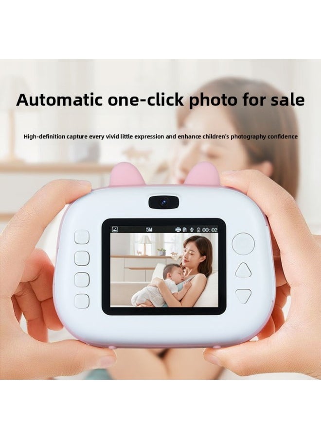 Generic Children's Digital HD Photo Printing Camera Cartoon Mini Children's Digital Camera-Color:MD05 Ash Penguin  - Image 5