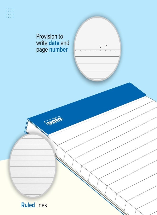 سولو مفكرة سولو، مقاس A5، غلاف ورقي قابل للطي والقلب، 160 صفحة، مثقبة بدقة - عبوة من 5 قطع - Image 5