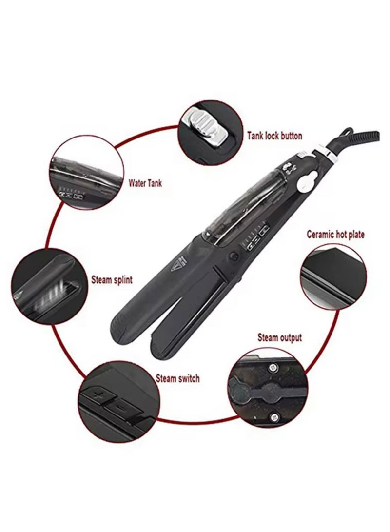 DORISILK Straighter and Curler 2 in 1 Professional Multi-function Ceramic Spray Steam Hair Straighteners Curler Hair Salon Steam Styler, LCD Display and 360 degree swivel cord, Quick heating Straighter - Image 4