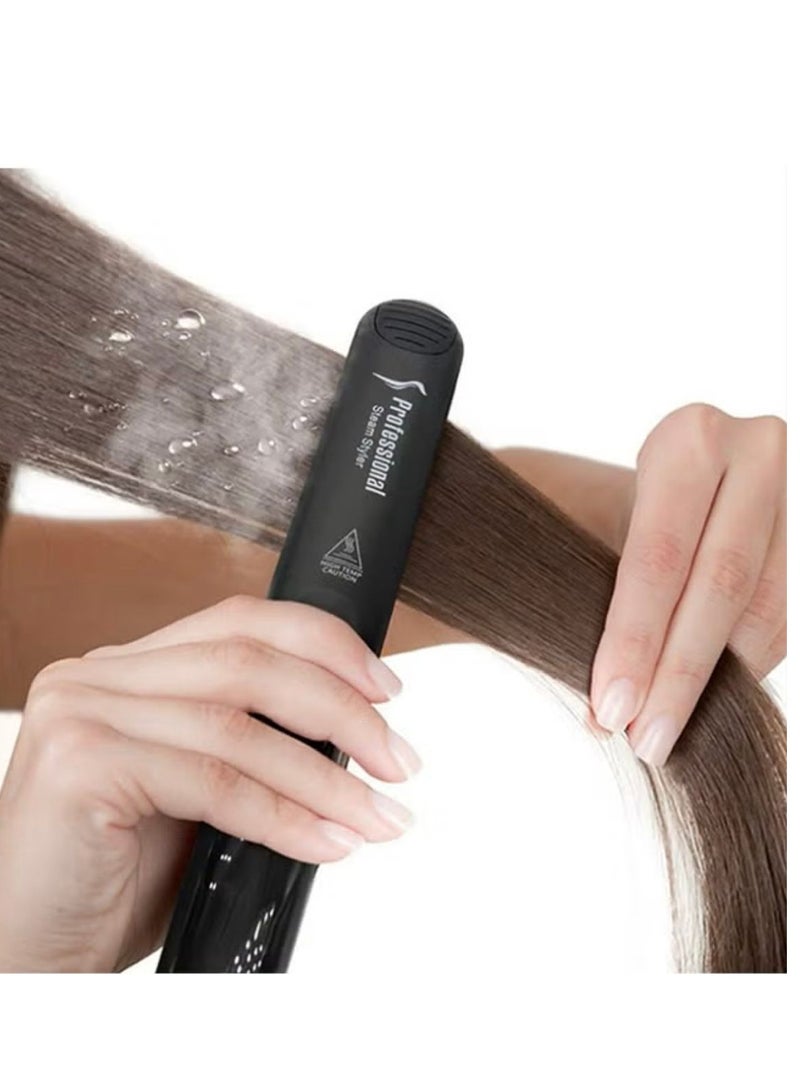 DORISILK Straighter and Curler 2 in 1 Professional Multi-function Ceramic Spray Steam Hair Straighteners Curler Hair Salon Steam Styler, LCD Display and 360 degree swivel cord, Quick heating Straighter - Image 5