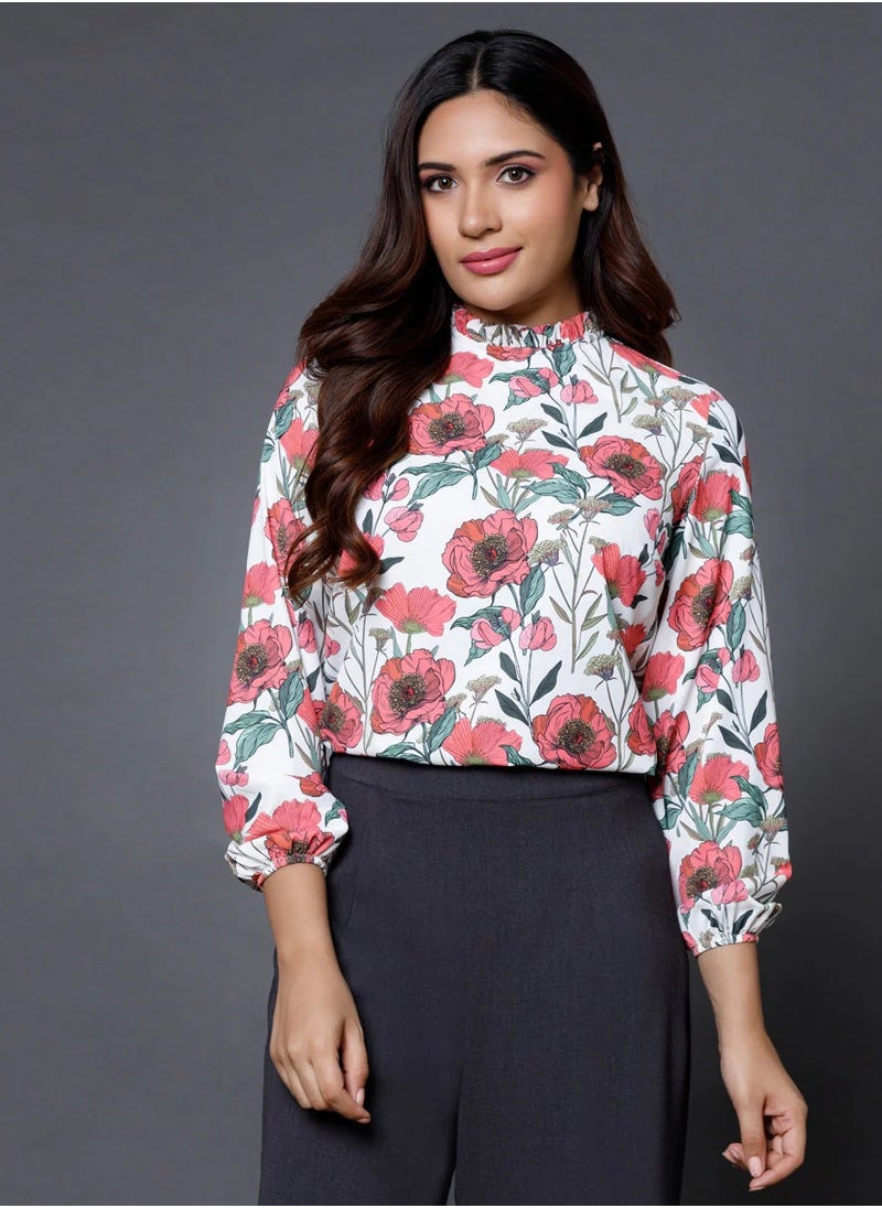 Long Sleeve Satin Printed Formal Top - pzsku/Z461C4A30B2F1874AE90AZ/45/_/1739448118/d2e4d8b8-b280-4e5e-b294-1f738e28e3ab