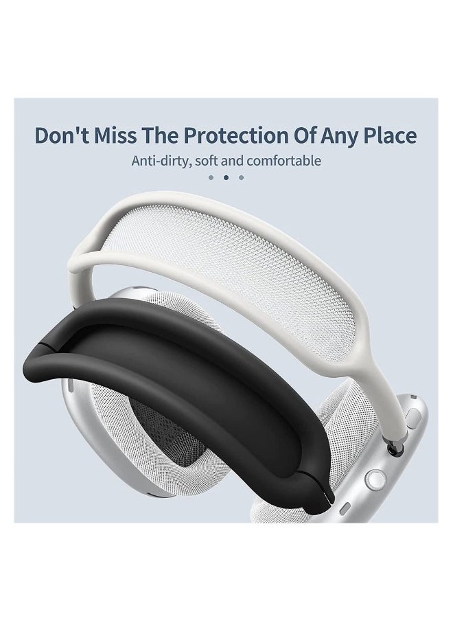 Generic Silicone Case Cover for AirPods Max Headphones Anti Scratch Ear Cups Cover and Headband Cover for AirPods Max Accessories Skin Protector Accessories Black  - Image 5
