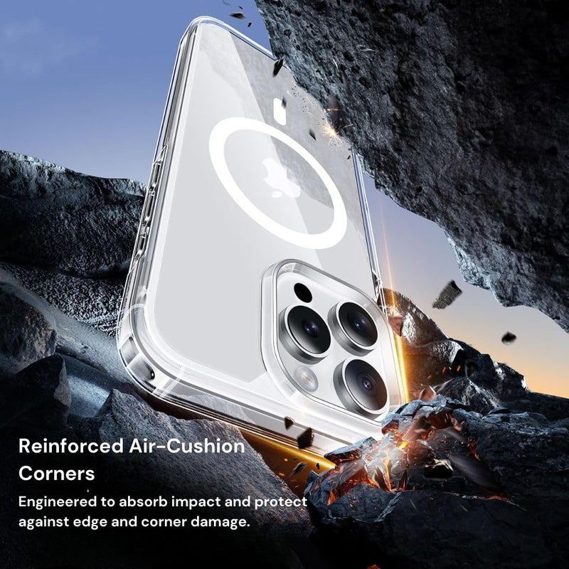 ShieldTech Back Cover Case + Screen Protector for Apple iPhone 14 Pro Max | Mag-Safe Compatible | Transparent Mobile Phone Back Cover for i Phone 14 ProMax | i Phone 14Pro Max TPU Transparent Case - Image 4