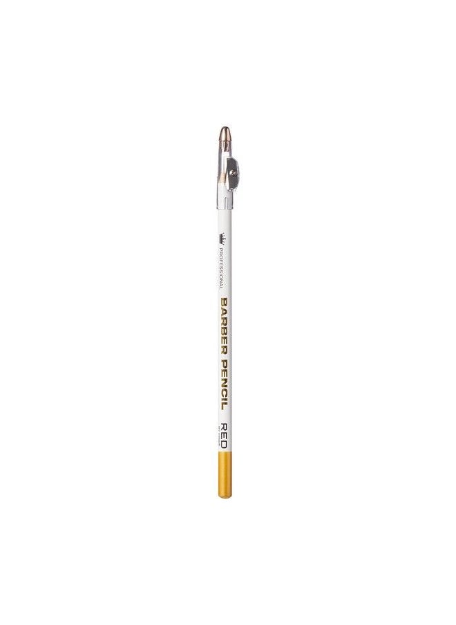 Red by Kiss 3Pcs Barber Pencil With Builtin Sharpener Edge Hairline Razor Trace Pencils Beard Guide Beard And Hairline Outliner Pencils Beard Shaping Pencils For Men (White)  - Image 4
