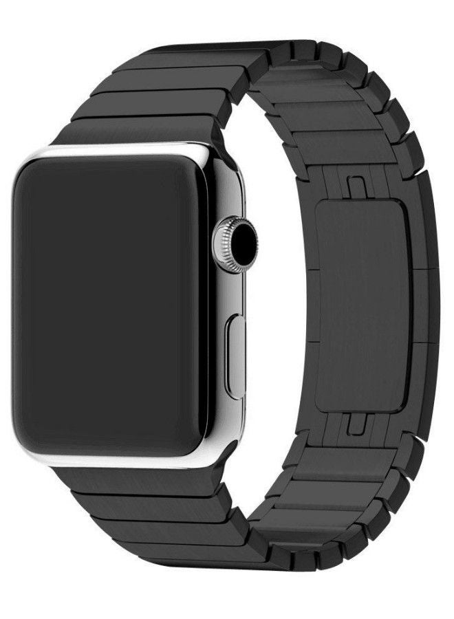 NIBEMINENT Replacement Steel Band For Apple Watch Series 3/4/5 Black - Image 1