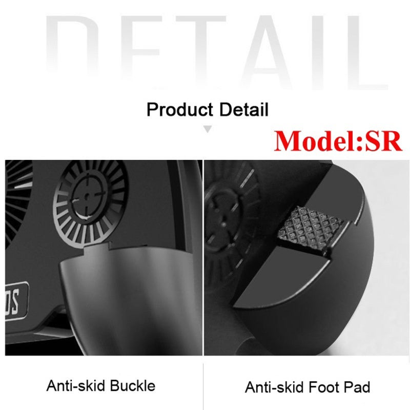 Mobile Gaming Controller: Black ABS & Zinc Alloy - Screen-Free Design, Lightweight Portable Stretchable Adjustable, Physical Press Fire Trigger for Left Right Hand Mobile Gaming & Touchscreen Devices - Image 3