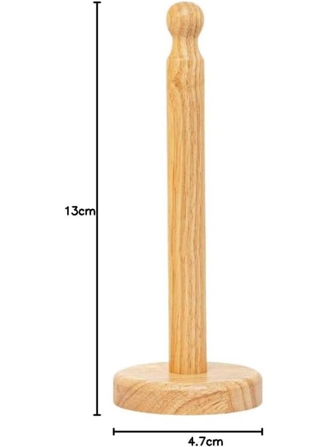 Wood Paper Towel Holder, Wooden Paper Towel Holder Countertop Standing Paper Towel Organizer Roll Dispenser for Kitchen Countertop & Dining Table  - Image 3