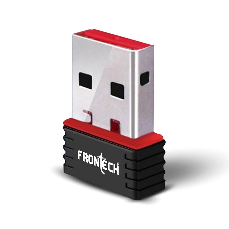 FRONTECH 150Mbps USB WiFi Dongle | Wireless Adapter for Desktop and Laptop | Supports 802.11 b/g/n and Advanced WPA/WPA2 Security Encryption (0843) - Image 1