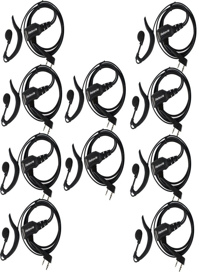 Retevis Retevis Earpiece with Mic 2 Pin Walike Talkie Earpiece Adjustable Volume Headset G Shape Earpiece Compatible Retevis H-777 RT22 RT21 H-777S Kenwood Baofeng UV-5R BF-F8HP BF-888S Arcshell AR-5( - Image 1