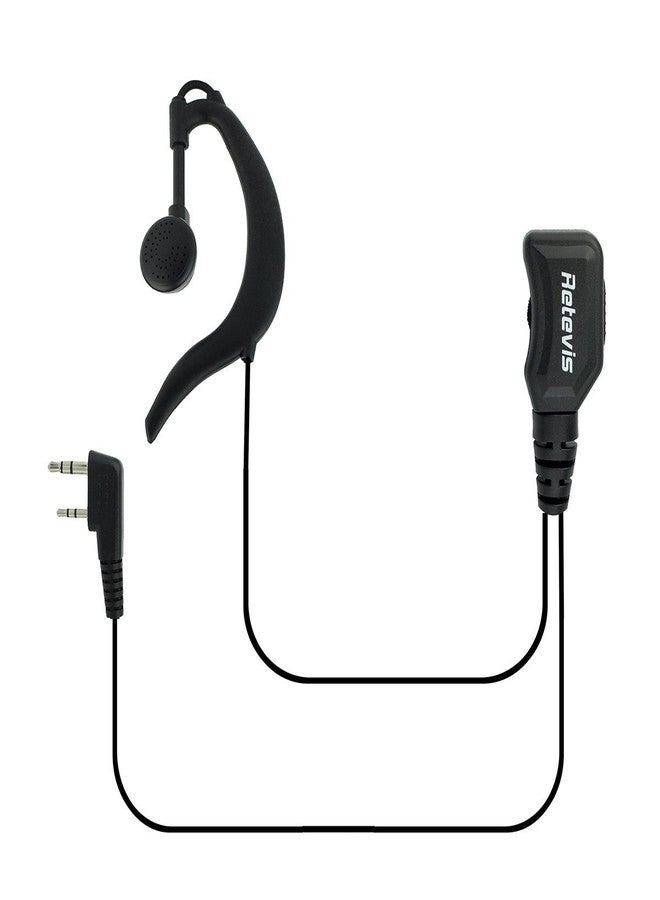 Retevis Retevis Earpiece with Mic 2 Pin Walike Talkie Earpiece Adjustable Volume Headset G Shape Earpiece Compatible Retevis H-777 RT22 RT21 H-777S Kenwood Baofeng UV-5R BF-F8HP BF-888S Arcshell AR-5( - Image 4