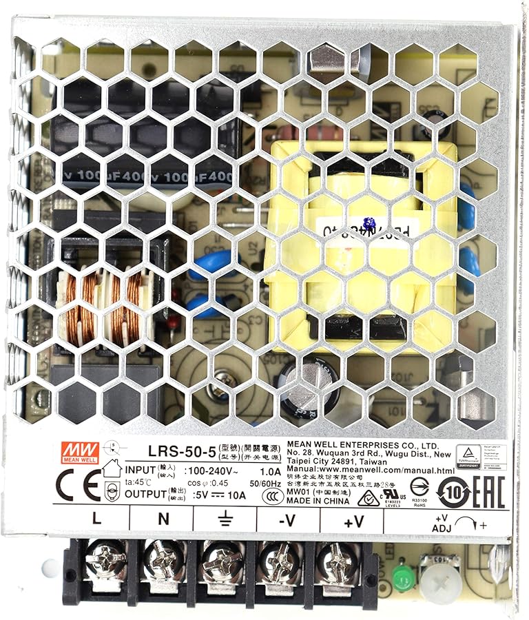 Mean Well LRS 50 5 50W 5V 10A مصدر طاقة تبديل بمخرج واحد - Image 2