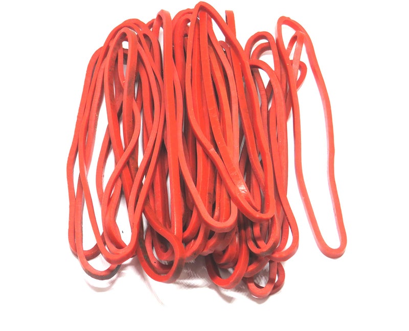 IMPRINT 3 MM Wide Red 5 Inch Long Latex Rubber Bands, Big, Large, Extra Strong Pack of 10 - Image 2