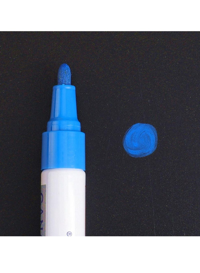 Generic Car Paint Marker Pen, Waterproof Cars Wheel Tire Oily Mark Pen, Quick Dry Auto Rubber Tyre Paint Pen, Metal Permanent Paint Marker For Car Body Tyres Metal Rubber, (1pc, Blue)  - Image 2